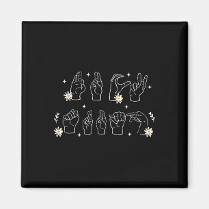 Asl Anti Trump signiert Funny und Geste von Hand Magnet