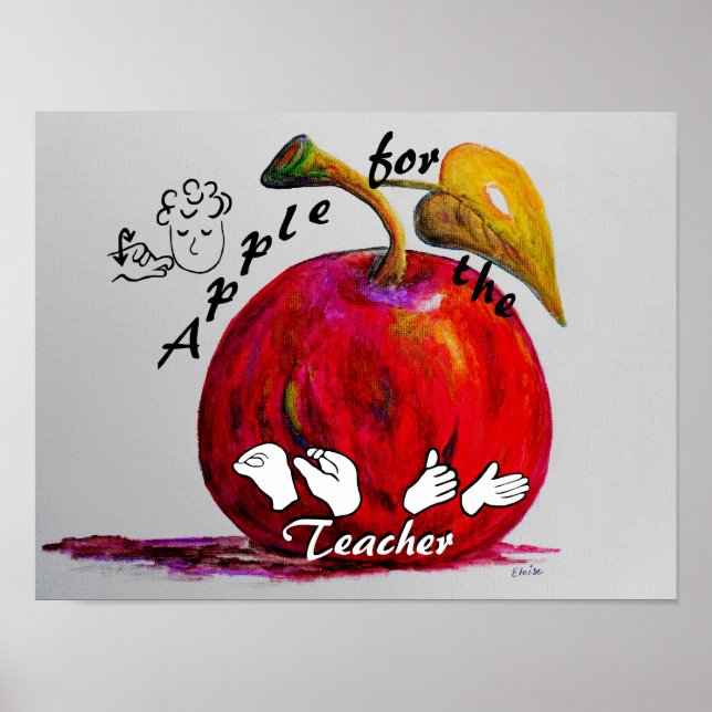 ASL Apple für Lehrer Poster (Vorne)