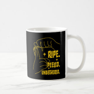 ASL-Bananen-Design - Reif, Geschält, Unbekümmert Kaffeetasse