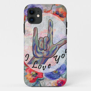 Asl-Blumen und i-Liebe Sie Case-Mate iPhone Hülle