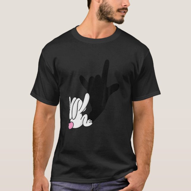 ASL Bunny Reflection I Liebe Sie geben Gebärdenspr T-Shirt (Vorderseite)