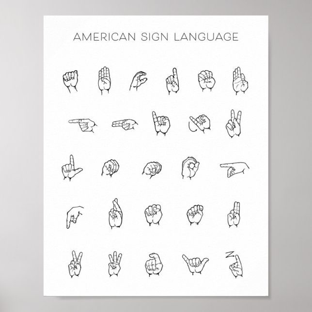 ASL Chart Poster (Vorne)
