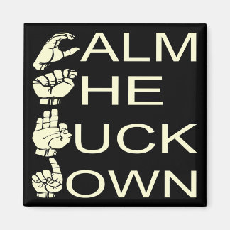 ASL CTFD beruhigen F**K Down #USAPatriotGraphics Magnet