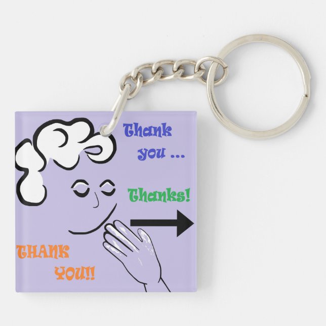 ASL danken Ihnen! Schlüsselanhänger (Rückseite)