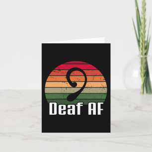 ASL Deaf AF Signage Language Deaf Awareness Karte