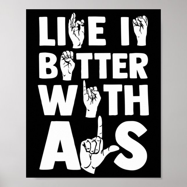 Asl Deaf Awareness And Sign Language 2  Poster (Vorne)