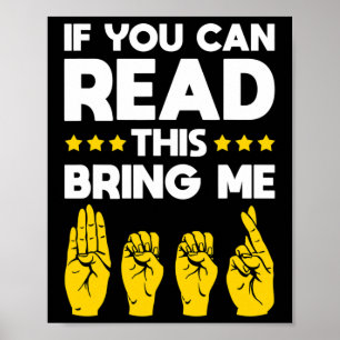 Asl Deaf Awareness Deaaaab Kultur und Gebärdenspra Poster