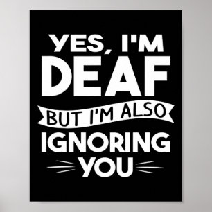 ASL Deaf Awareness Hearing Verlust Deaf Kultur und Poster