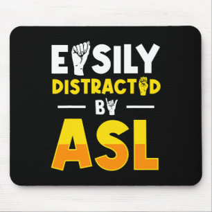ASL Deaf Awareness und Gebärdensprache 3 Mousepad