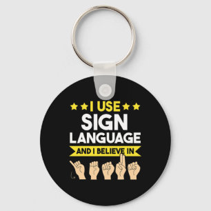 ASL Deaf Awareness und Gebärdensprache Schlüsselanhänger