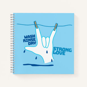 ASL-Design - Waschen, Spülen und Trocknen Liebe IL Notizbuch