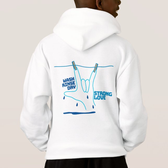 ASL Design - Wash, Rinse, and Dry Love ILY Hoodie (Rückseite)
