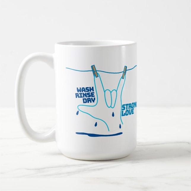 ASL Design - Wash, Rinse, and Dry Love ILY Kaffeetasse (Links)