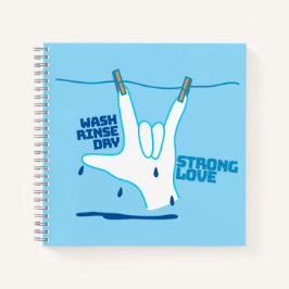 ASL Design - Wash, Rinse, and Dry Love ILY Notizbuch