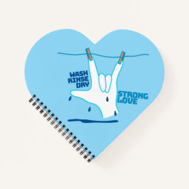 ASL Design - Wash, Rinse, and Dry Love ILY Notizbuch