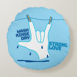 ASL Design - Wash, Rinse, and Dry Love ILY Rundes Kissen