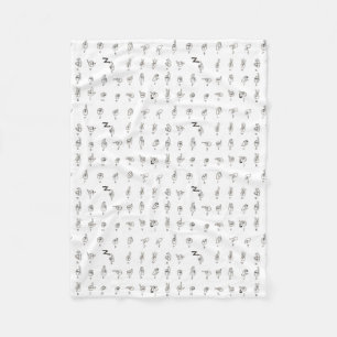 Asl-Diagramm-Fleece-Decke Fleecedecke