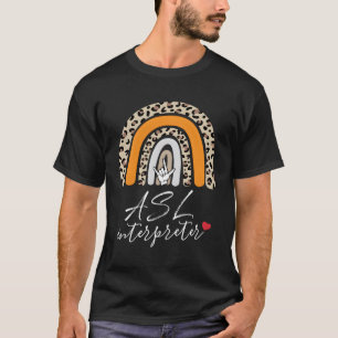 Asl Dolmetscher Liebe Lehrer Schule Gebärdensprach T-Shirt