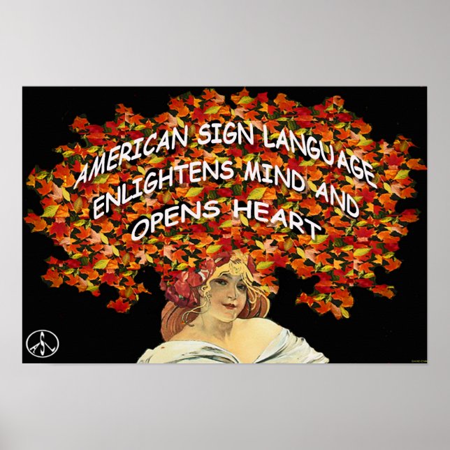 ASL erleuchtet Geist und offenes Herz 19" x 13" Poster (Vorne)