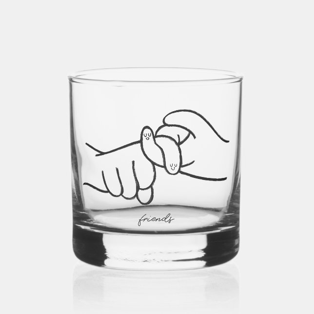 ASL Freunde Rocks Glas – Prost auf die Verbindung (Vorderseite)