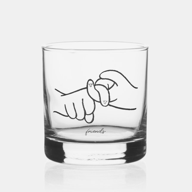 ASL Friends Rocks Glass - Anfeuern auf Verbindung Whiskyglas (Vorderseite)