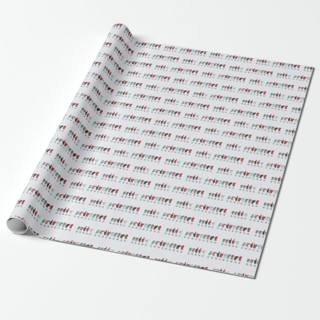 ASL Frohe Weihnachtswrapping Paper Geschenkpapier (Ungerollt)