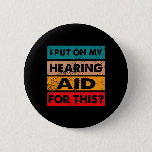 ASL Fun Deaf Pride Awareness Sign Sprachen Hearin Button (Vorderseite)