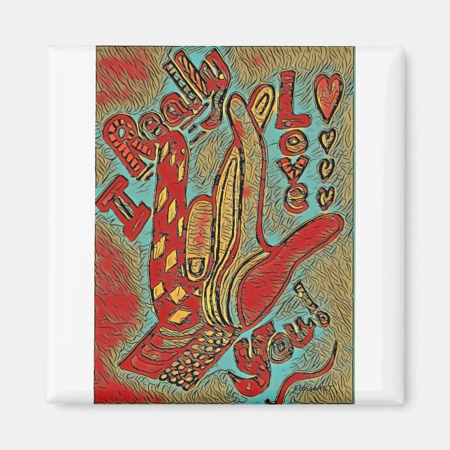 ASL Funky I WIRKLICH Liebe Magnet (Vorne)