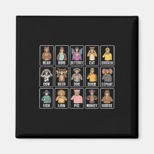 Asl Hand Gesture Animals Deaf Hörverlust Awarene Magnet