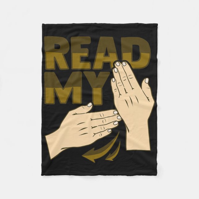 Asl Hand Gesture Deaf Hearing Loss Awareness 12  Fleecedecke (Vorderseite)