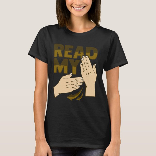 Asl Hand Gesture Deaf Hearing Loss Awareness 12  T-Shirt (Vorderseite)