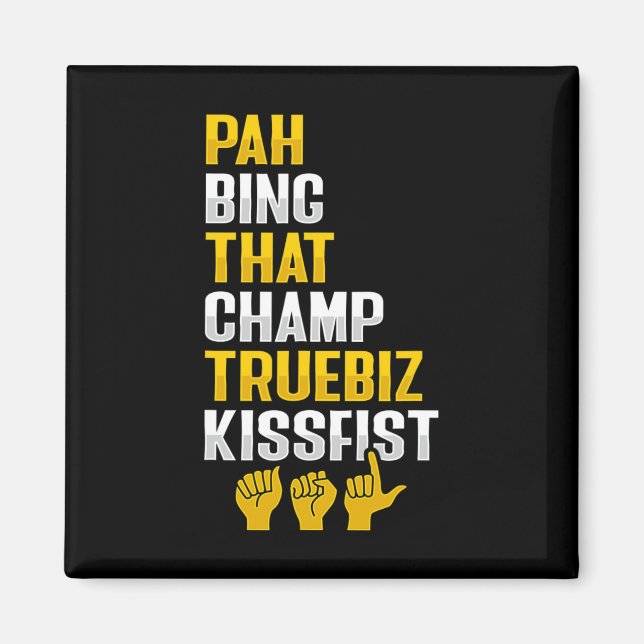 Asl Hand Gesture Deaf Hearing Loss Awareness 8  Magnet (Vorne)