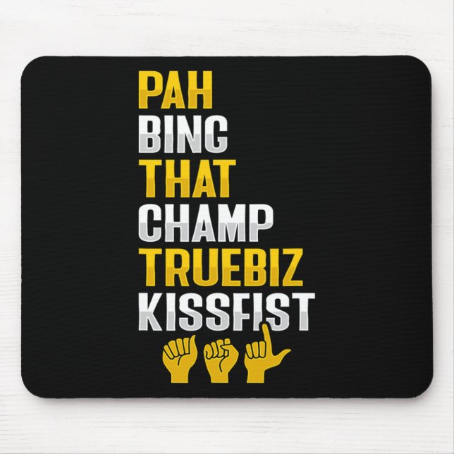 Asl Hand Gesture Deaf Hearing Loss Awareness 8  Mousepad (Vorne)