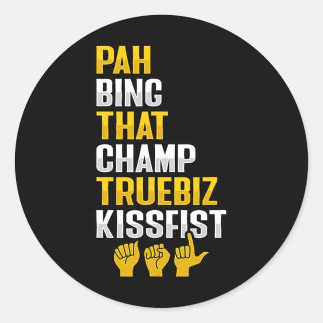 Asl Hand Gesture Deaf Hearing Loss Awareness 8  Runder Aufkleber (Vorderseite)