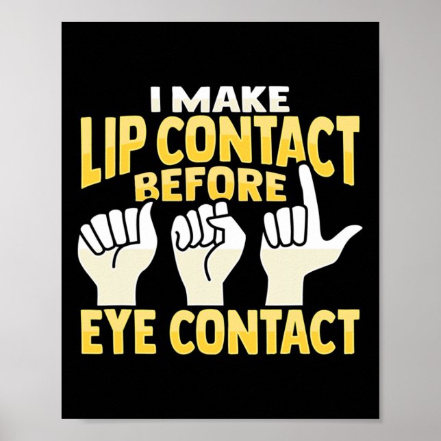 ASL Hand Gesture Deaf Hörverlust Bewusstsein 10 Poster (Vorne)