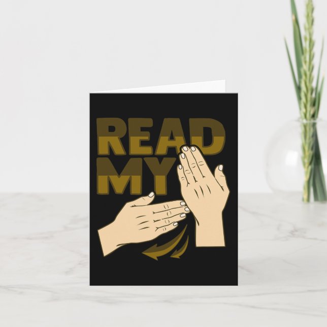 ASL Hand Gesture Deaf Hörverlust Bewusstsein 12 Karte (Vorderseite)