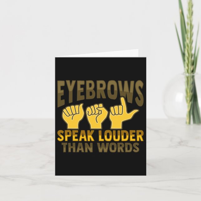 Asl Hand Gesture Deaf Hörverlust Bewusstsein 5 Karte (Vorderseite)