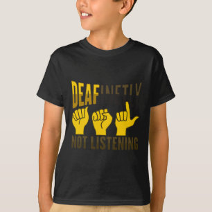 ASL Hand Gesture Deaf Hörverlust Bewusstsein 7 T-Shirt