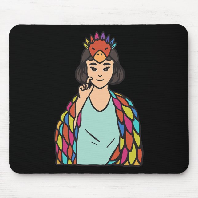 Asl Hand Gesture Deaf HörverschleißGirl Mousepad (Vorne)