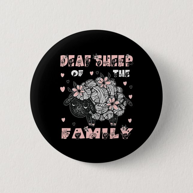 Asl Hand Gesture Hand Sign Language Hearing Loss A Button (Vorderseite)