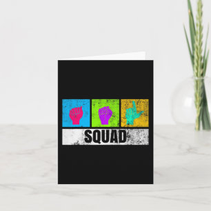 ASL-Handschrift für Deaf Stolz und Deaf Awa Karte