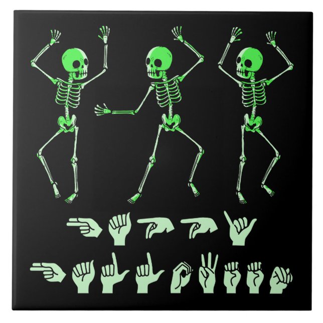 ASL Happy Halloween I - Niedliche Spooky Saison Fliese (Vorderseite)