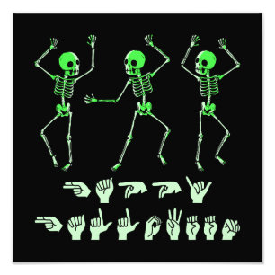 ASL Happy Halloween I - Niedliche Spooky Saison Fotodruck