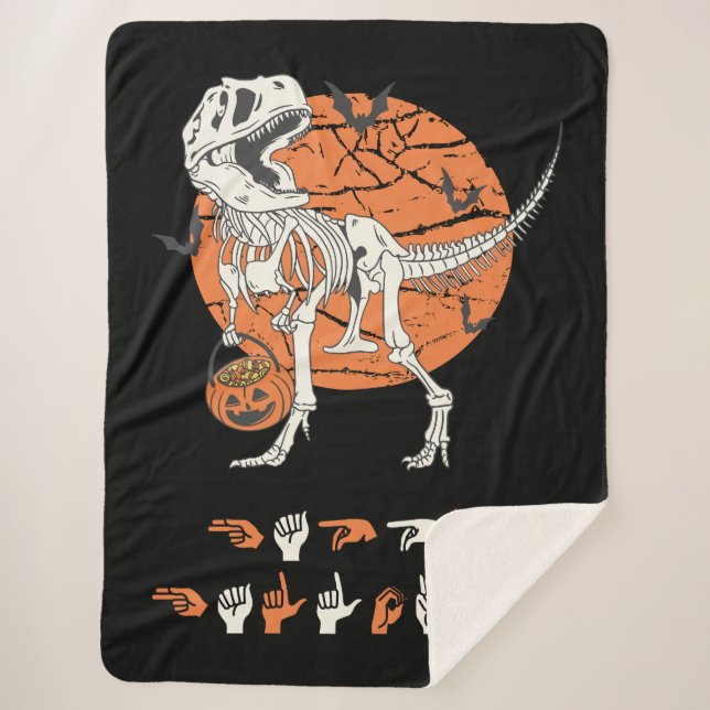 ASL Happy Halloween III - Niedliche Spooky-Saison Sherpadecke (Vorderseite)