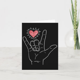 Asl Heart I Liebe Sie geben Gebärdensprache Valent Karte
