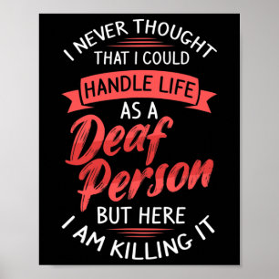 ASL Hörverlust Gehörloses Bewusstsein und Gebärden Poster