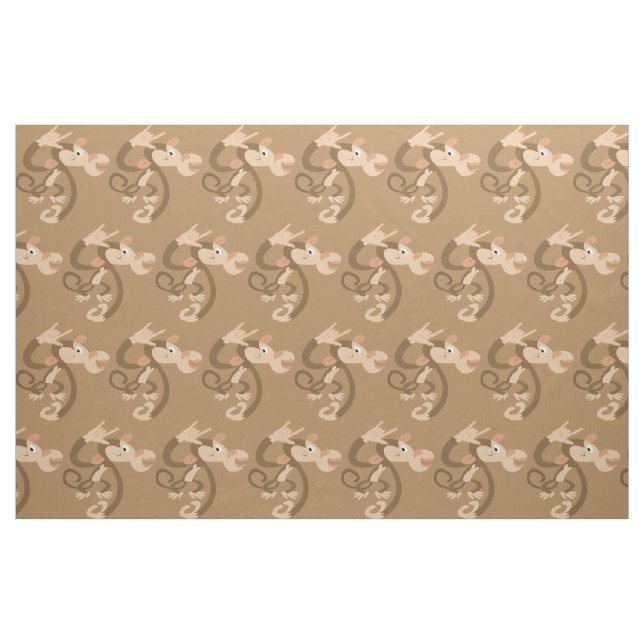 ASL I Liebe Sie Affen Gemustertes Gewebe Stoff (Yard (91,4 cm))