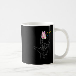 ASL I Liebe Sie geben Gebärdensprache Butterfly Au Kaffeetasse