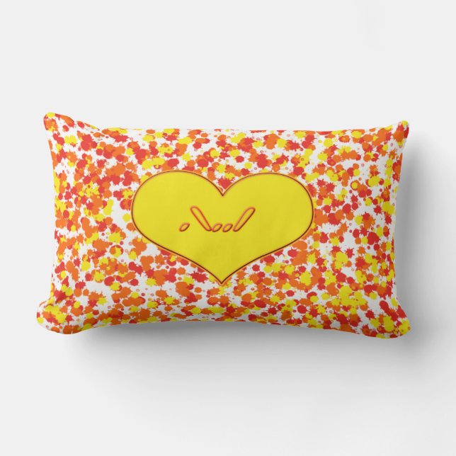 ASL-I Liebe Sie mit Herz von Shirley Taylor Lendenkissen (Vorderseite)