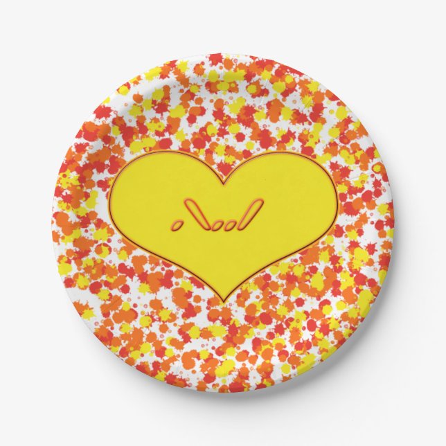 ASL-I Liebe Sie mit Herz von Shirley Taylor Pappteller (Vorderseite)